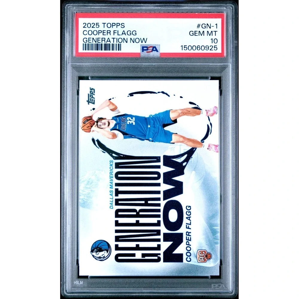 2025 TOPPS GENERATION NOW #GN-1‎ COOPER FLAGG ROOKIE RC PSA 10 GEM MINT ROY ?
